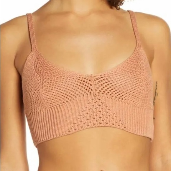 Free People You Wanna Be Brami crochet crop top, XS, new with tags - Picture 1 of 4